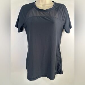 Under Armour women’s mesh cut out black top size small